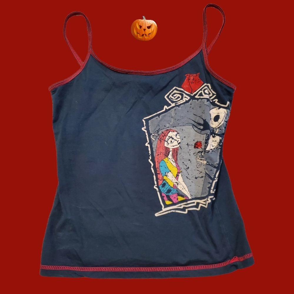 Vintage Hot Topic Nightmare Before Christmas Sleep Set Tank and Pants Size Med - Picture 2 of 16